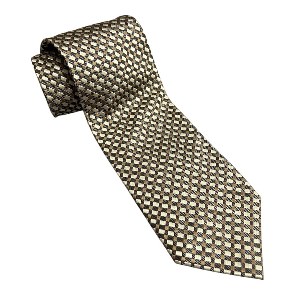 Foggia Men’s Checkered Silk Handmade Tie‎